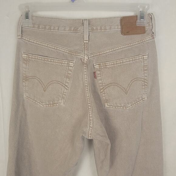 Levi's 501 premium All Beige jeans Size 28/30 Classic Retro Clean - Picture 9 of 13
